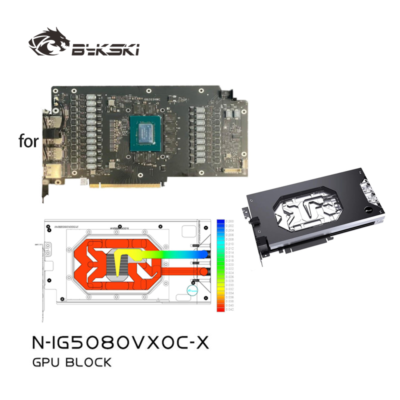 Rtx 5080 16Gb - Блок графического процессора Bykski N-IG5080VXOC-X для