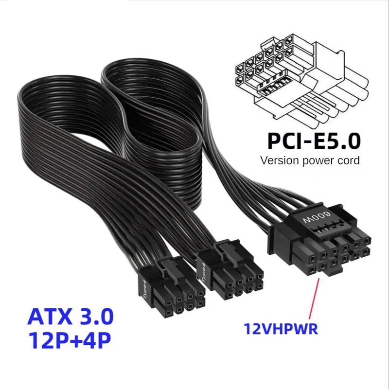 12VHPWR ATX3.0 PCI-E 5.0 Модул – обзор и цена Dual 8Pin To 16Pin 12Vhpwr Cable