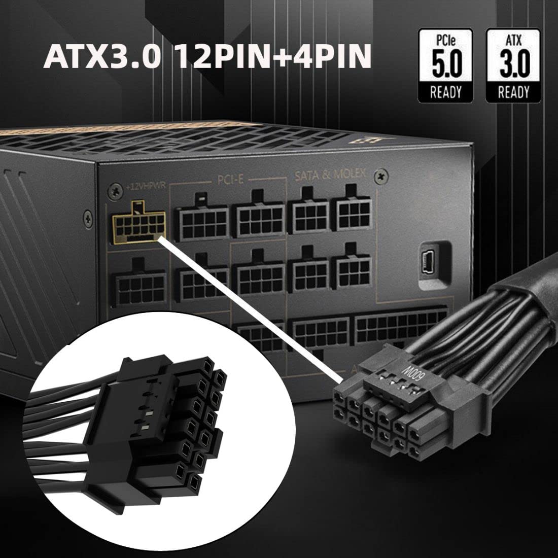 12VHPWR ATX3.0 PCI-E 5.0 Модул – обзор и цена Dual 8Pin To 16Pin 12Vhpwr Cable