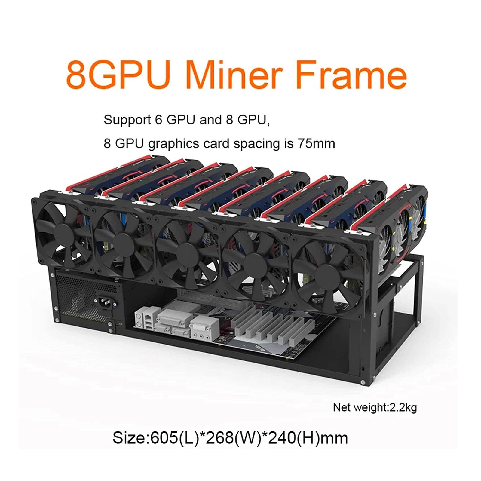 Корпус для видеокарт с открыто – обзор и цена Gpu Mining Rig Frame 8 Gpu
