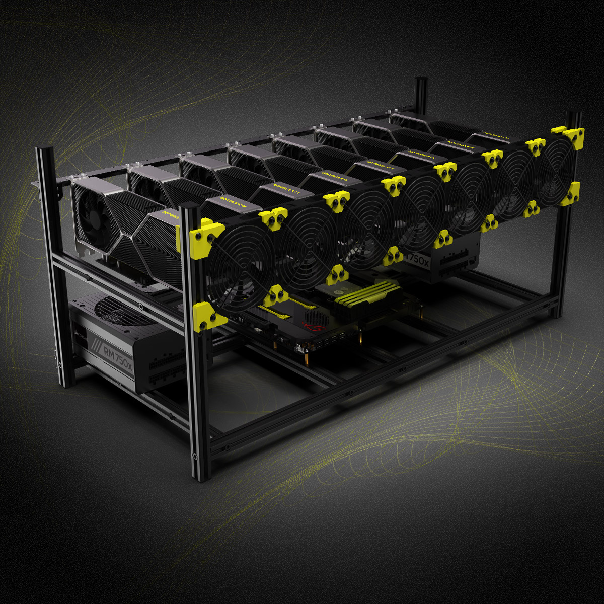 Корпус для майнинга из алюмини – обзор и цена Gpu Mining Rig Frame 8 Gpu