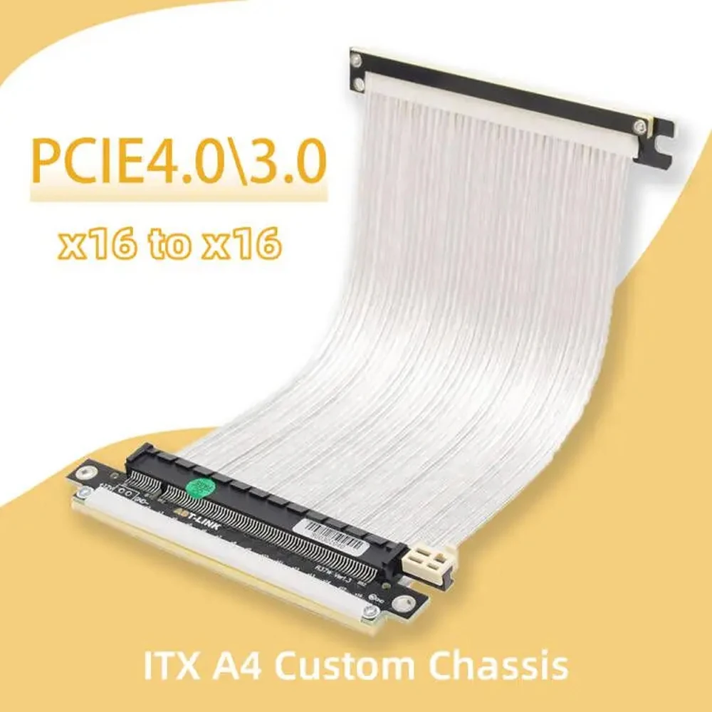 Серебристо-белый обратный PCIE – обзор и цена Itx Gpu Riser Pcie 4.0 16X