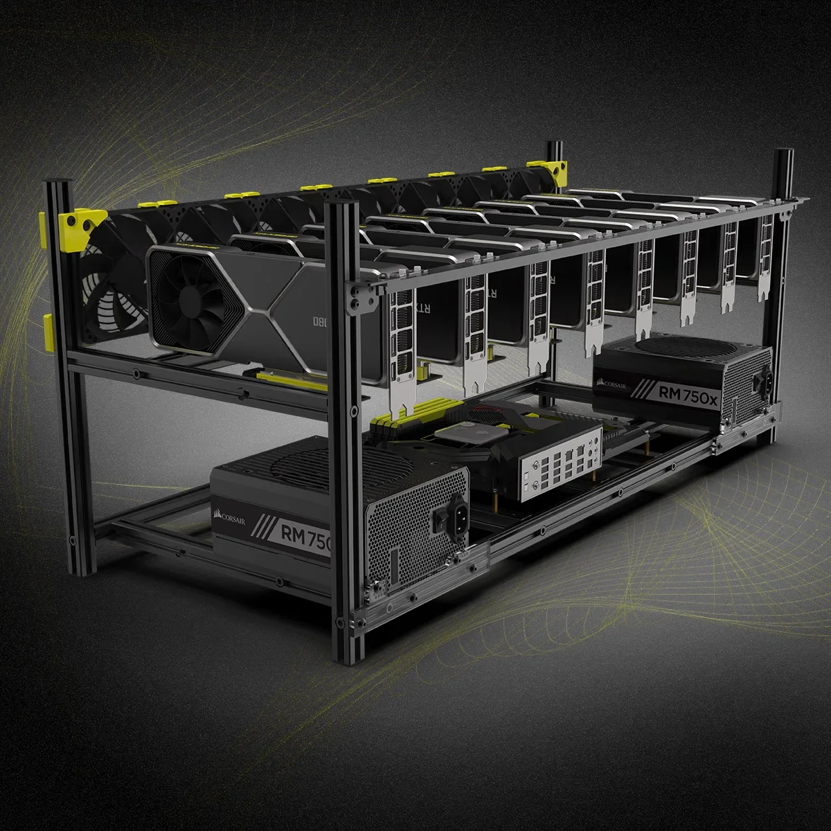 1 шт. Рама для майнинга из алю – обзор и цена Gpu Mining Rig Frame 8 Gpu